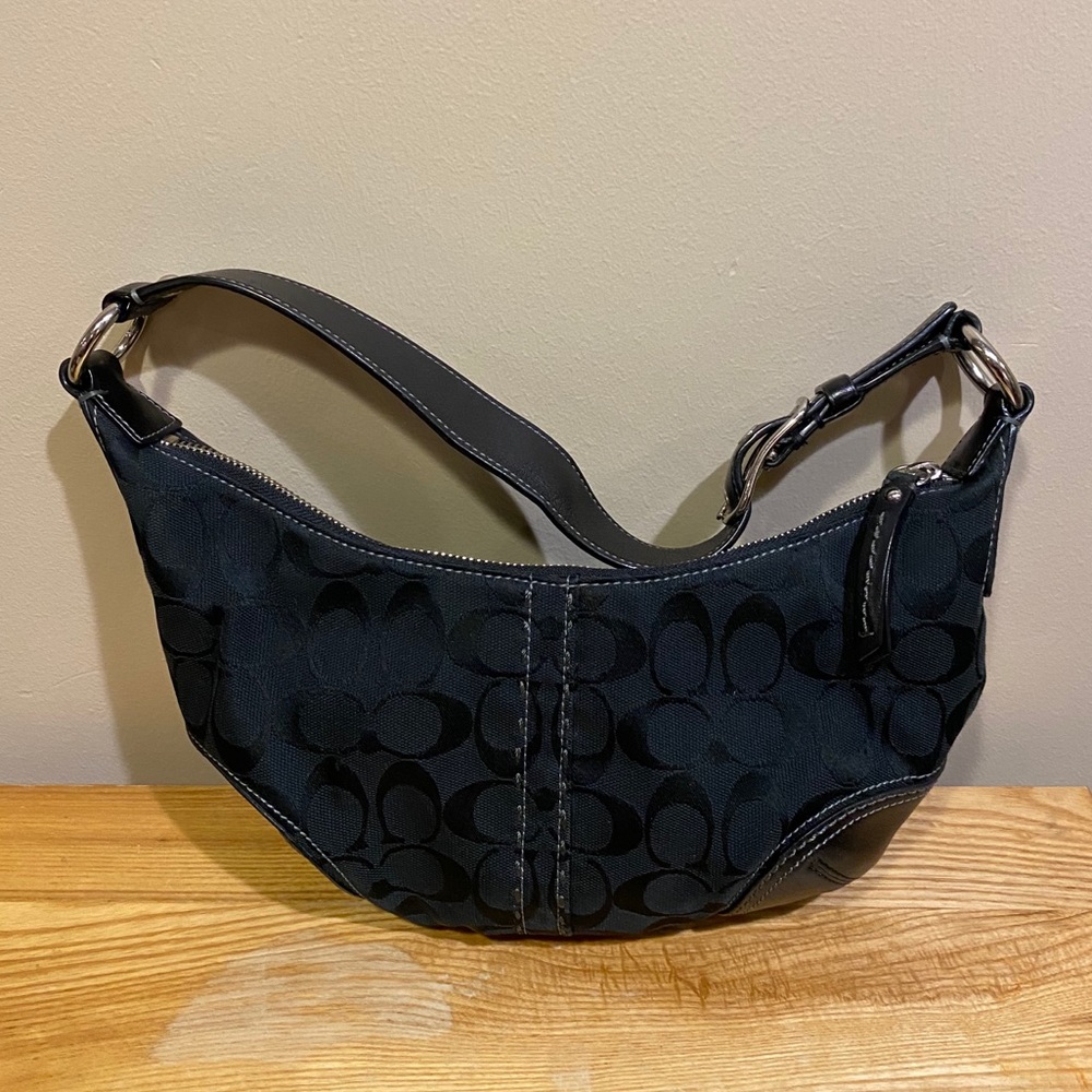 Coach Black Small Logo Hand Held Purse